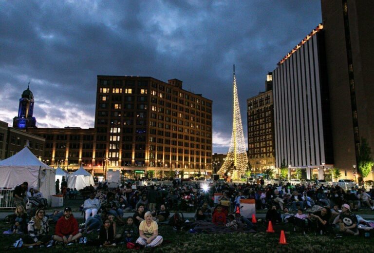 Movie Attendees watching Napoleon Dynamite